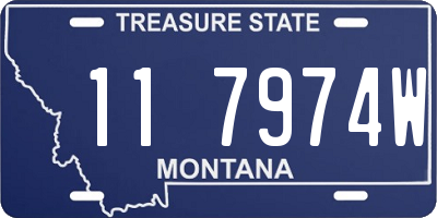 MT license plate 117974W