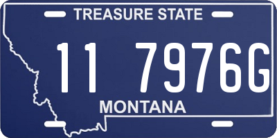 MT license plate 117976G
