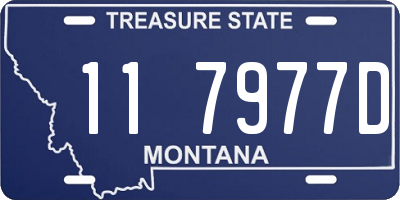 MT license plate 117977D