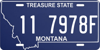 MT license plate 117978F