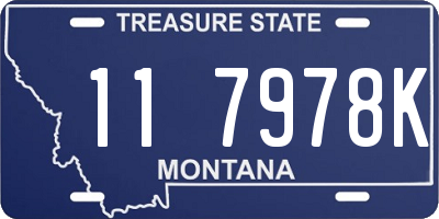 MT license plate 117978K