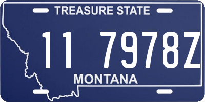 MT license plate 117978Z