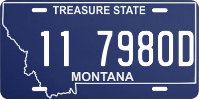 MT license plate 117980D