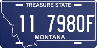MT license plate 117980F