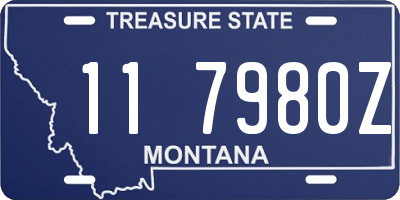 MT license plate 117980Z