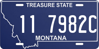 MT license plate 117982C