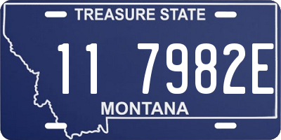 MT license plate 117982E