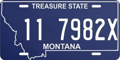MT license plate 117982X