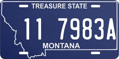 MT license plate 117983A