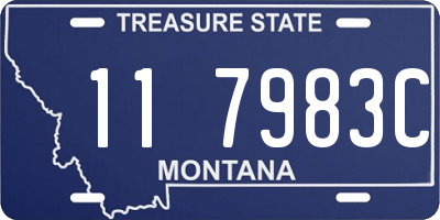 MT license plate 117983C