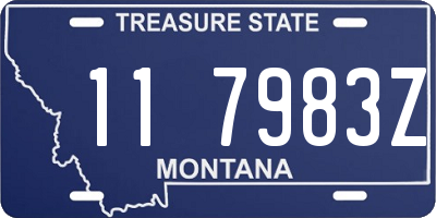 MT license plate 117983Z