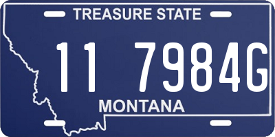 MT license plate 117984G