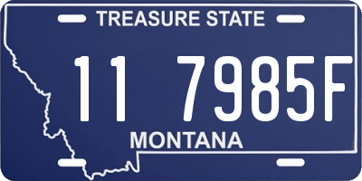 MT license plate 117985F
