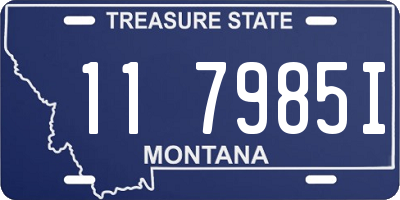 MT license plate 117985I