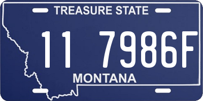 MT license plate 117986F