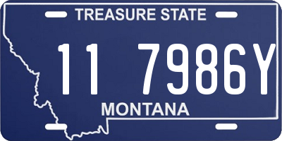 MT license plate 117986Y