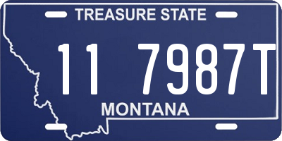 MT license plate 117987T