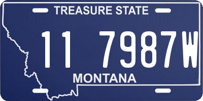 MT license plate 117987W