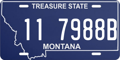 MT license plate 117988B