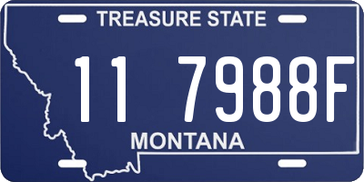 MT license plate 117988F