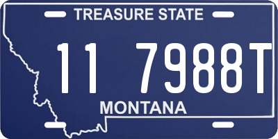 MT license plate 117988T