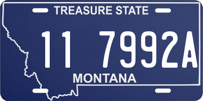 MT license plate 117992A