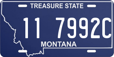 MT license plate 117992C
