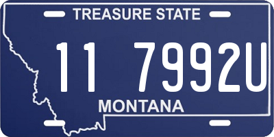 MT license plate 117992U