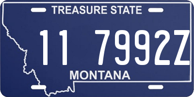 MT license plate 117992Z