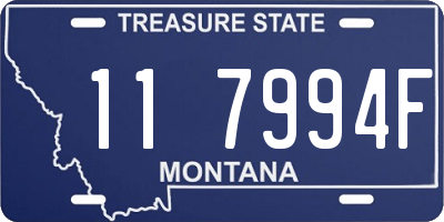 MT license plate 117994F