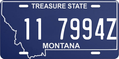 MT license plate 117994Z