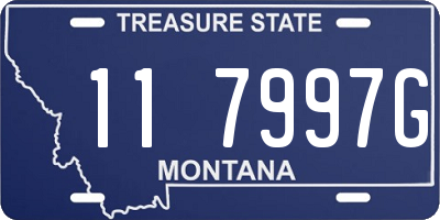 MT license plate 117997G