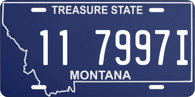 MT license plate 117997I