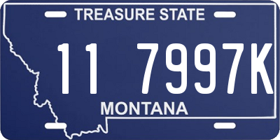 MT license plate 117997K