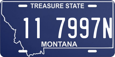 MT license plate 117997N