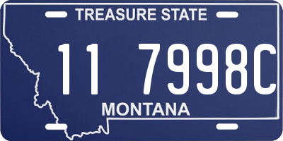 MT license plate 117998C