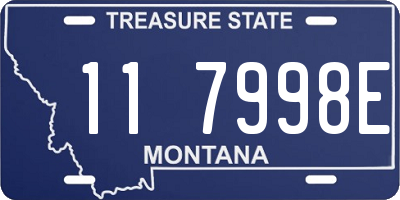 MT license plate 117998E