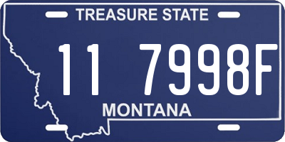 MT license plate 117998F