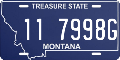MT license plate 117998G