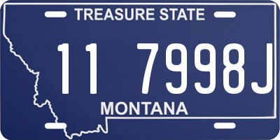 MT license plate 117998J