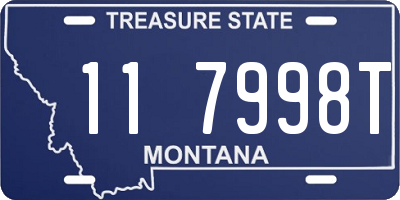 MT license plate 117998T
