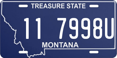 MT license plate 117998U