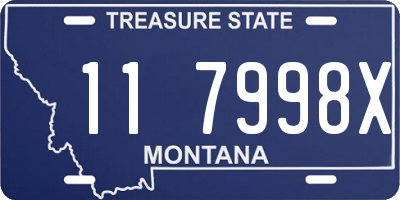 MT license plate 117998X