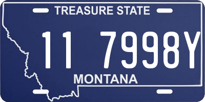 MT license plate 117998Y