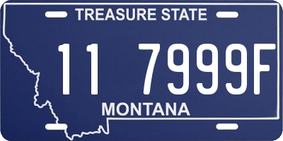 MT license plate 117999F