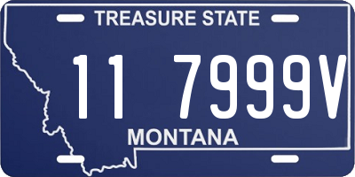 MT license plate 117999V