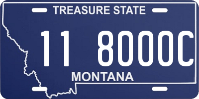 MT license plate 118000C