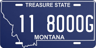 MT license plate 118000G