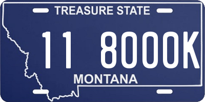 MT license plate 118000K