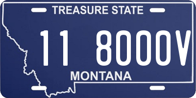 MT license plate 118000V